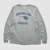 New England Patriots NFL 2000s Long Sleeve T-shirt - Heather Gray Vintage - Fanatics