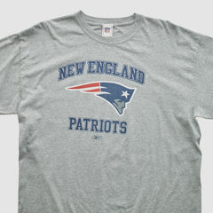 New England Patriots NFL 2000s Long Sleeve T-shirt - Heather Gray Vintage - Fanatics