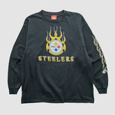 Pittsburgh Steelers NFL 2000s Long Sleeve T-shirt - Black Vintage - Fanatics