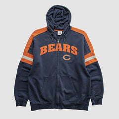 Chicago Bears NFL 2010s Hooded Full Zip Sweatshirt - Navy Vintage - Fanatics