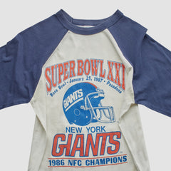 Super Bowl XXI Trench 1986 T-shirt - White Vintage - Fanatics