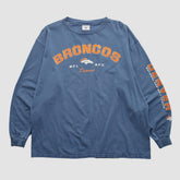 Denver Broncos NFL 2000s Long Sleeve T-shirt - Blue Vintage - Fanatics