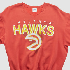 Vintage Atlanta Hawks Hanes 90s Pullover Sweatshirt Red