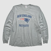 New England Patriots NFL 2000s Long Sleeve T-shirt - Heather Gray Vintage - Fanatics
