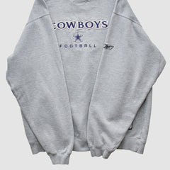 Dallas Cowboys Reebok 2000s Pullover Sweatshirt - Heather Gray Vintage - Fanatics