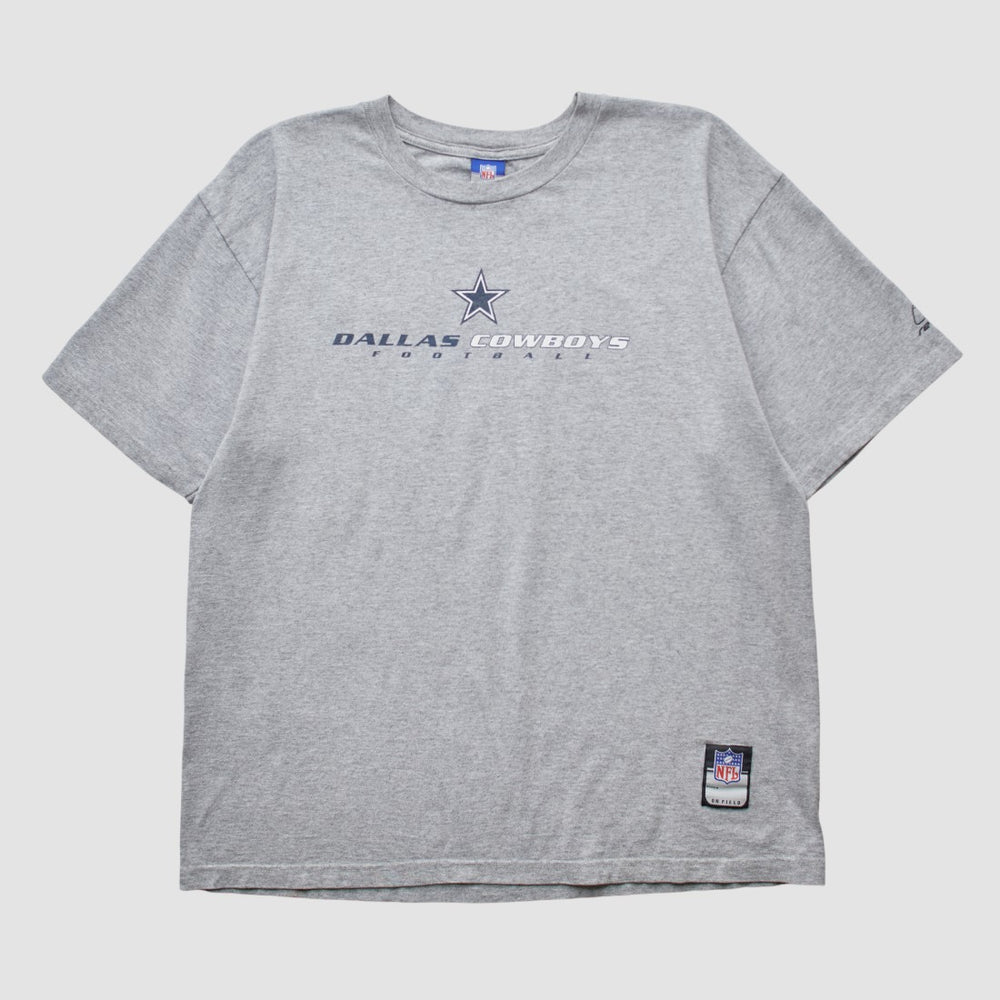 Dallas Cowboys Reebok 2000s T-shirt - Heather Gray Vintage - Fanatics
