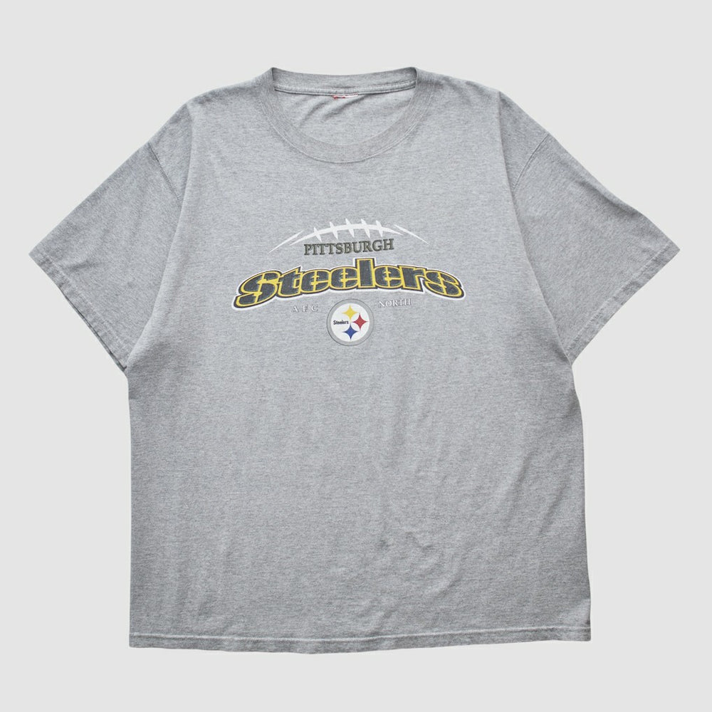 Pittsburgh Steelers 2000s T-shirt - Heather Gray Vintage - Fanatics