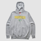Green Bay Packers NFL 2000s Hooded Pullover Sweatshirt - Heather Gray Vintage - Fanatics