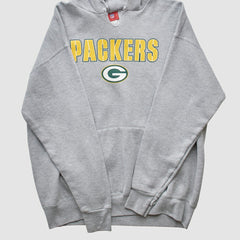 Green Bay Packers NFL 2000s Hooded Pullover Sweatshirt - Heather Gray Vintage - Fanatics