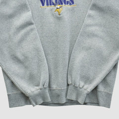 Minnesota Vikings Majestic 2000s Pullover Sweatshirt - Heather Gray Vintage - Fanatics