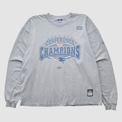 New England Patriots Reebok 2003 Long Sleeve T-shirt - Heather Gray Vintage - Fanatics