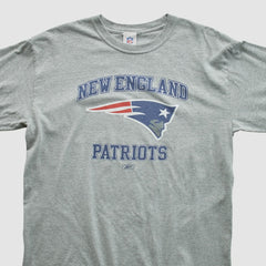 New England Patriots NFL 2000s Long Sleeve T-shirt - Heather Gray Vintage - Fanatics