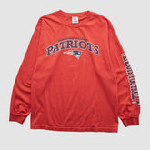 New England Patriots NFL 2010s Long Sleeve T-shirt - Red Vintage - Fanatics