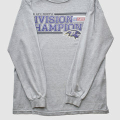 Baltimore Ravens 2006 Long Sleeve T-shirt - Heather Gray Vintage - Fanatics