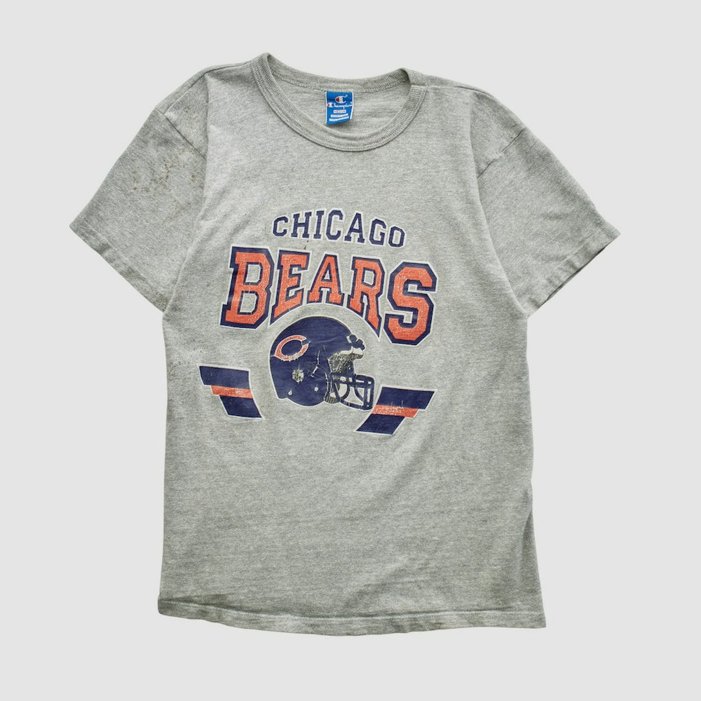 Chicago Bears Champion 80s T-shirt - Heather Gray Vintage - Fanatics