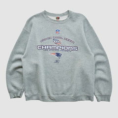 Super Bowl XXXVI Fruit of The Loom 2002 Pullover Sweatshirt - Heather Gray Vintage - Fanatics