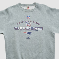 Super Bowl XXXVI Fruit of The Loom 2002 Pullover Sweatshirt - Heather Gray Vintage - Fanatics