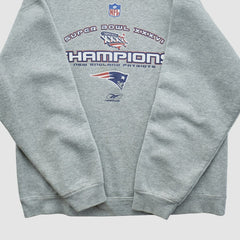 Super Bowl XXXVI Fruit of The Loom 2002 Pullover Sweatshirt - Heather Gray Vintage - Fanatics