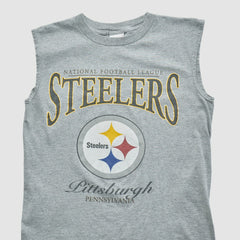 Pittsburgh Steelers 2000s Tank - Heather Gray Vintage - Fanatics