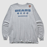 Chicago Bears Reebok 2000s Long Sleeve T-shirt - Heather Gray Vintage - Fanatics