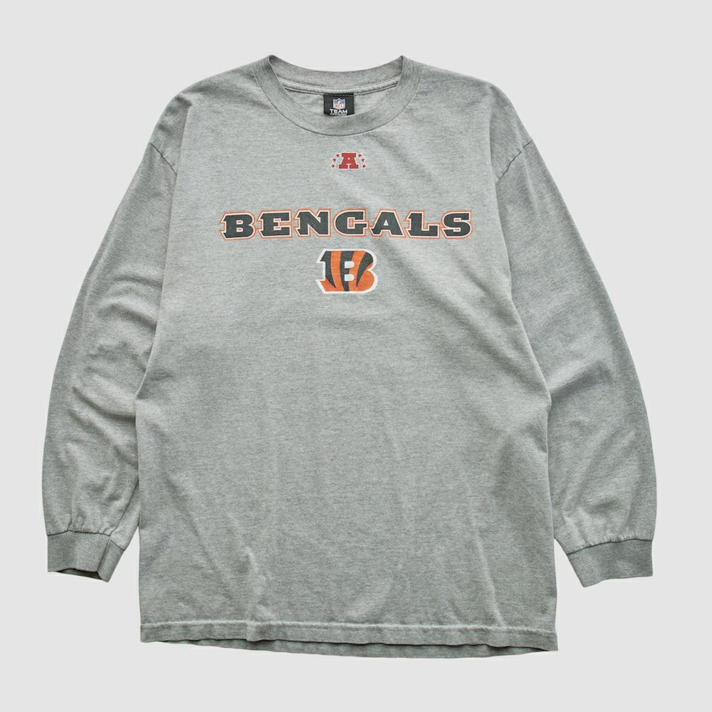 Cincinnati Bengals NFL 2010s Long Sleeve T-shirt - Heather Gray Vintage - Fanatics
