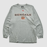 Cincinnati Bengals NFL 2010s Long Sleeve T-shirt - Heather Gray Vintage - Fanatics