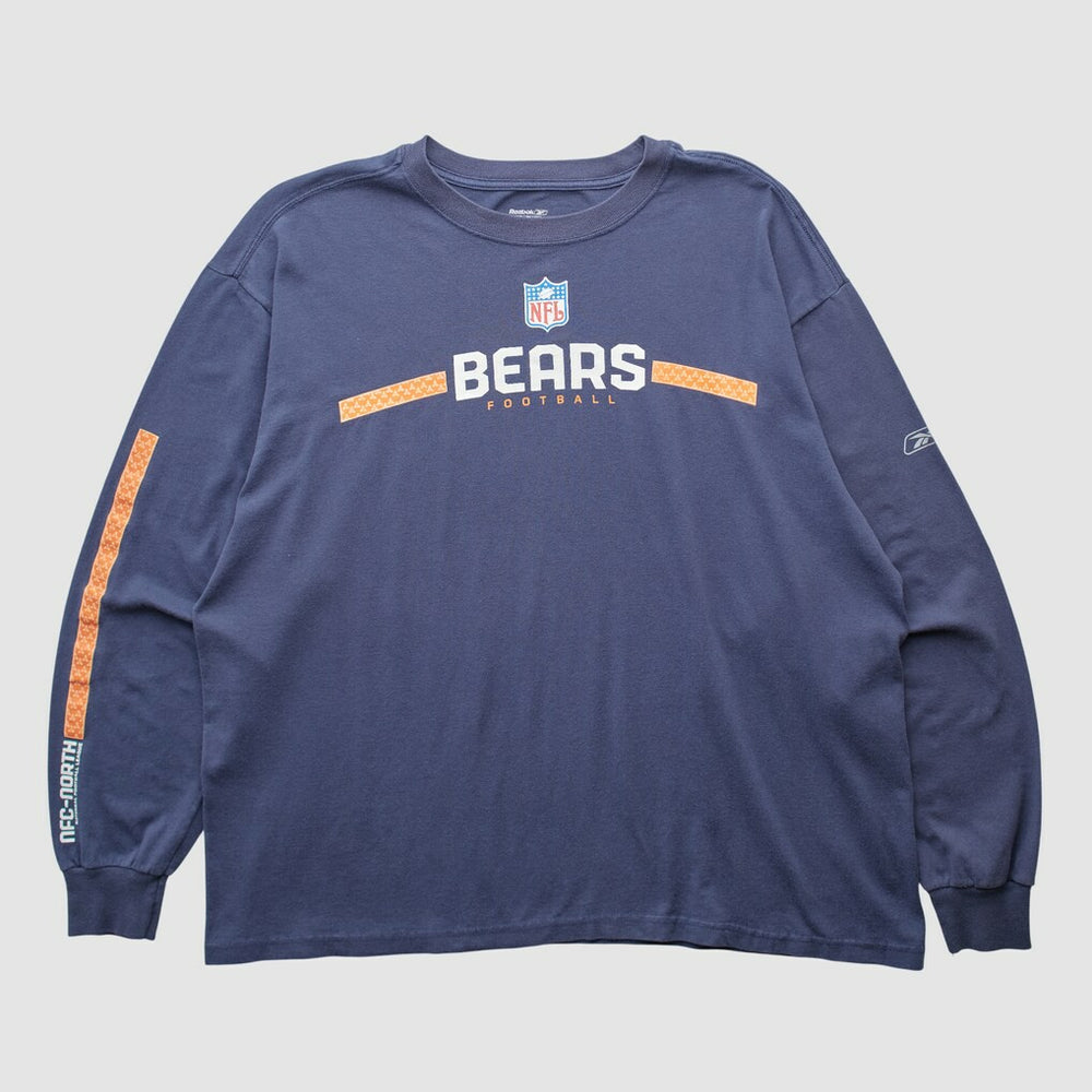 Chicago Bears Reebok 2000s Long Sleeve T-shirt - Navy Vintage - Fanatics