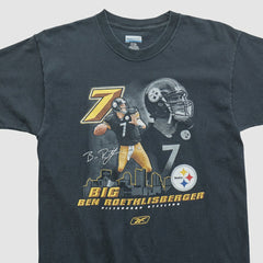 Ben Roethlisberger Reebok 2000s T-shirt - Black Vintage - Fanatics
