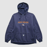 Denver Broncos Reebok 2000s Hooded Pullover Sweatshirt - Navy Vintage - Fanatics