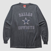 Dallas Cowboys Reebok 2000s Long Sleeve T-shirt - Charcoal Vintage - Fanatics