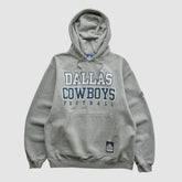 Dallas Cowboys Reebok 2000s Hooded Pullover Sweatshirt - Heather Gray Vintage - Fanatics