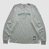 Philadelphia Eagles Reebok 2000s Long Sleeve T-shirt - Heather Gray Vintage - Fanatics