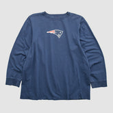 New England Patriots NFL 2000s Long Sleeve T-shirt - Navy Vintage - Fanatics