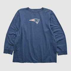 New England Patriots NFL 2000s Long Sleeve T-shirt - Navy Vintage - Fanatics