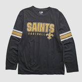 New Orleans Saints NFL 2010s Long Sleeve T-shirt - Black Vintage - Fanatics