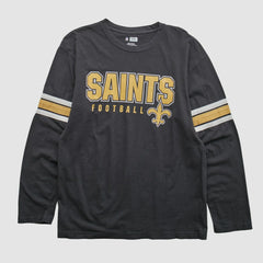 New Orleans Saints NFL 2010s Long Sleeve T-shirt - Black Vintage - Fanatics