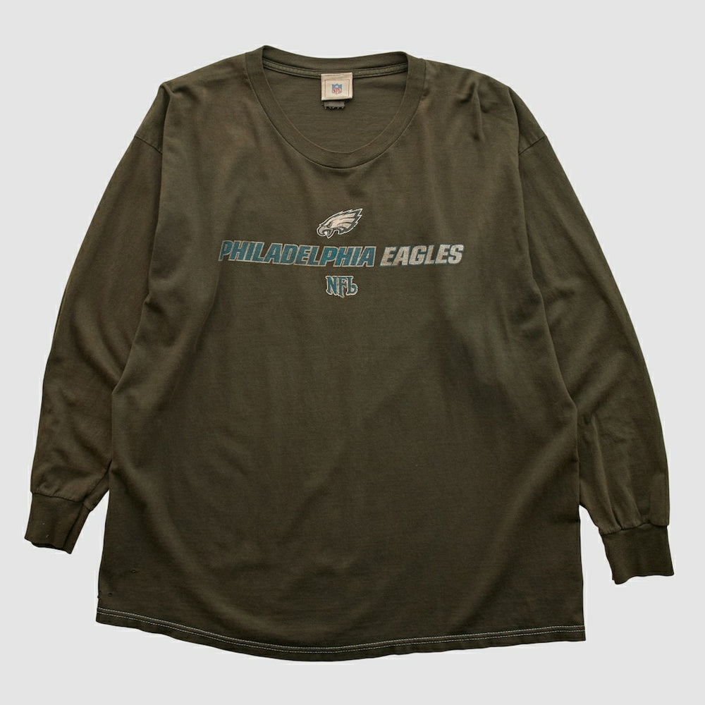 Philadelphia Eagles NFL 2000s Long Sleeve T-shirt - Brown Vintage - Fanatics
