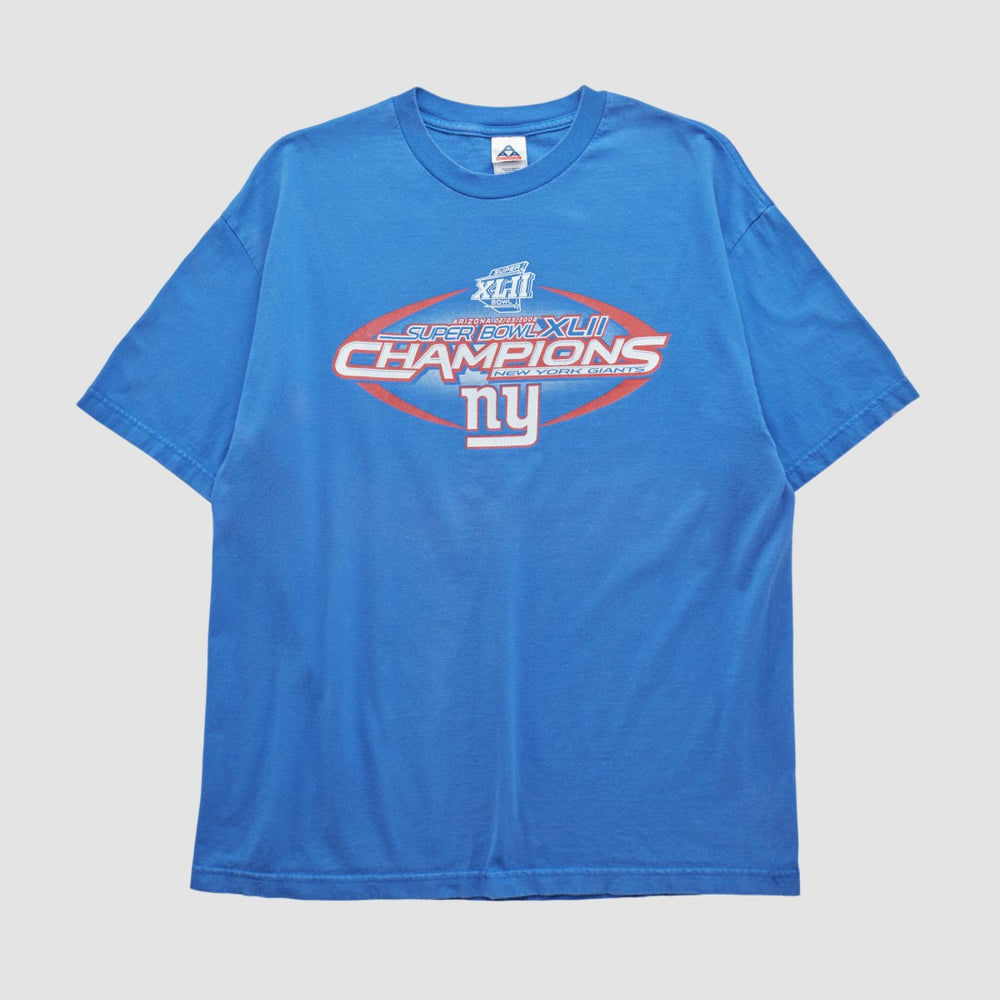 New York Giants Alstyle 2008 T-shirt - Blue Vintage - Fanatics