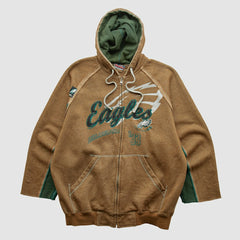 Philadelphia Eagles NFL 2010s Hooded Full Zip Sweatshirt - Clay Vintage - Fanatics