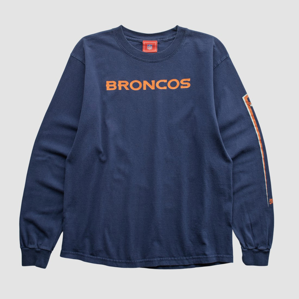 Denver Broncos NFL 2000s Long Sleeve T-shirt - Navy Vintage - Fanatics