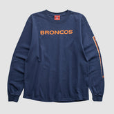 Denver Broncos NFL 2000s Long Sleeve T-shirt - Navy Vintage - Fanatics