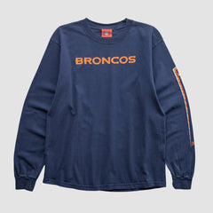 Denver Broncos NFL 2000s Long Sleeve T-shirt - Navy Vintage - Fanatics