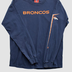 Denver Broncos NFL 2000s Long Sleeve T-shirt - Navy Vintage - Fanatics
