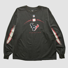 Houston Texans Reebok 2000s Long Sleeve T-shirt - Black Vintage - Fanatics