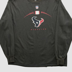 Houston Texans Reebok 2000s Long Sleeve T-shirt - Black Vintage - Fanatics