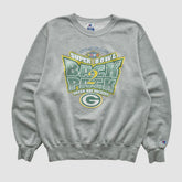 Green Bay Packers Champion 1998 Pullover Sweatshirt - Heather Gray Vintage - Fanatics