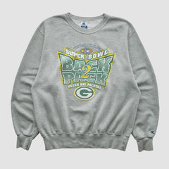Green Bay Packers Champion 1998 Pullover Sweatshirt - Heather Gray Vintage - Fanatics