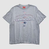 New England Patriots Reebok 2002 T-shirt - Heather Gray Vintage - Fanatics