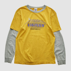Minnesota Vikings NFL 2000s Long Sleeve T-shirt - Yellow - Yth L Real Vintage - Fanatics
