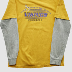 Minnesota Vikings NFL 2000s Long Sleeve T-shirt - Yellow - Yth L Real Vintage - Fanatics